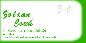 zoltan csuk business card